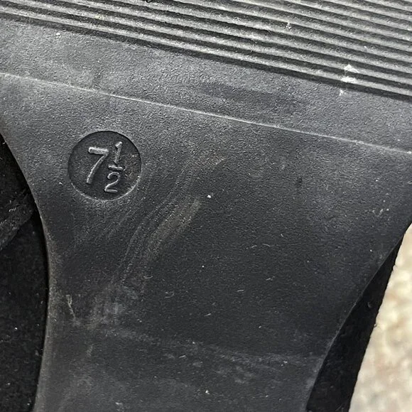 Michael Shannon Suede Bootie Black 7.5 Size Zip Ankle Leather Upper - Picture 9 of 10